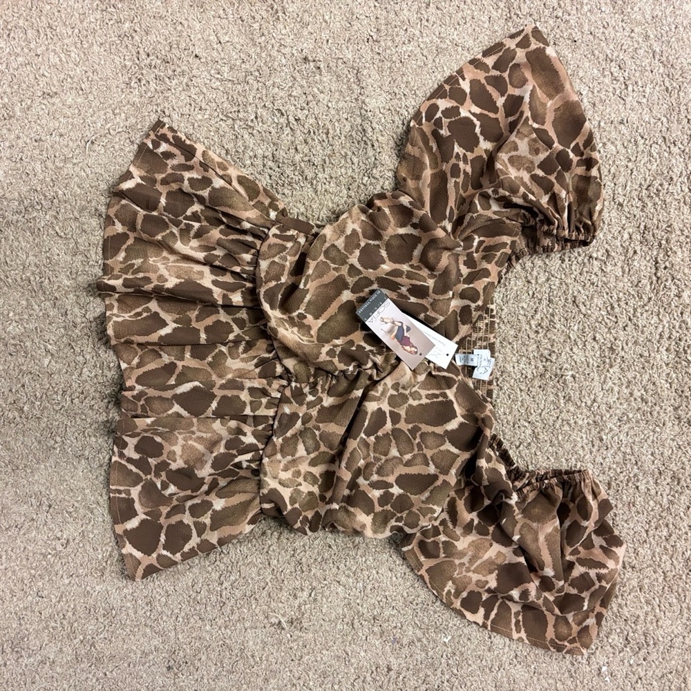 Brown Giraffe Print Dress